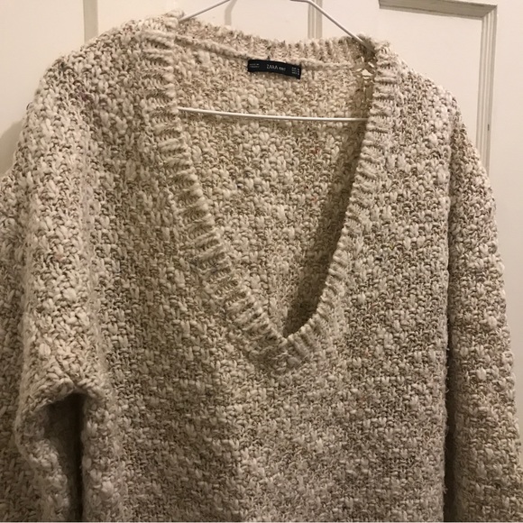 Zara wide v-neck sweater - Picture 3 of 5